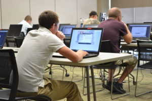 Job seekers were able to fill out their electronic application and have a same day job interview with Rogers Group at a recent job fair held at the Pike County Public Library hosted by Big Sandy Area Community Action Program and Kentucky Career Center.